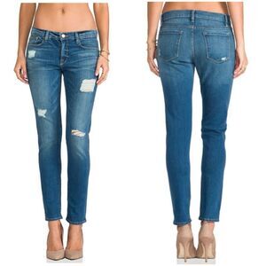 Frame Le Garcon Distressed Skinny Ankle Jeans in Blue Jay Way Size 27